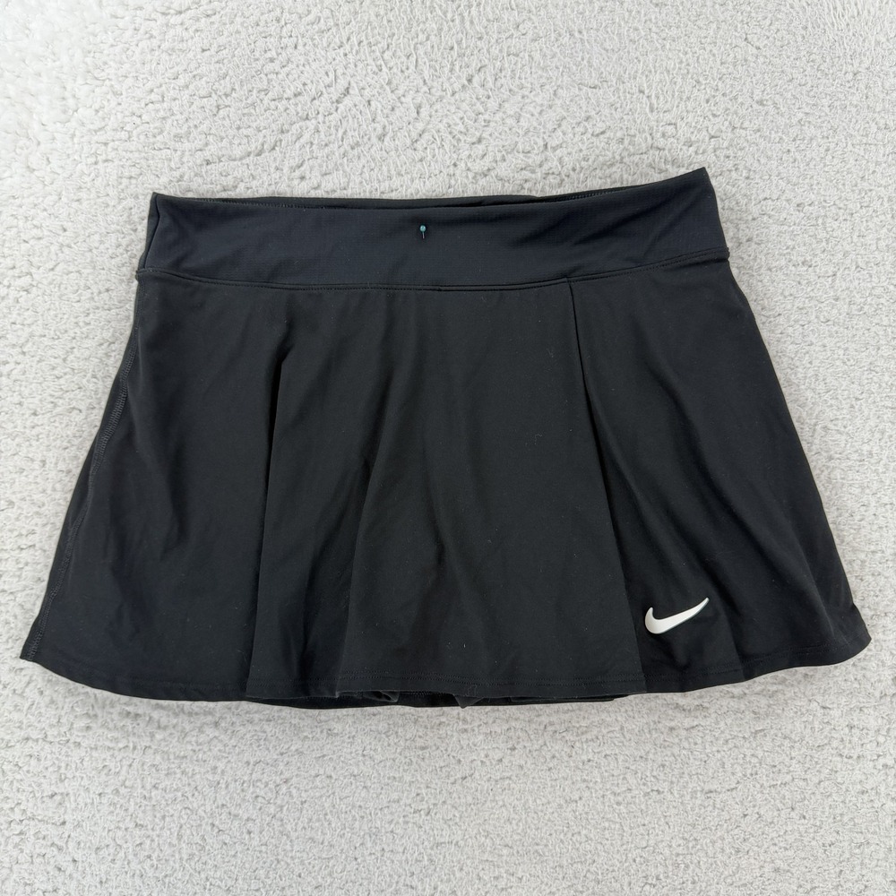 Nike Skort Womens Large Black Dri-FIT Pull On Athletic Tennis DH9552-010